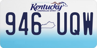 KY license plate 946UQW