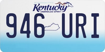 KY license plate 946URI