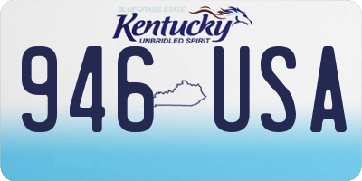 KY license plate 946USA