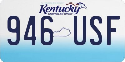 KY license plate 946USF