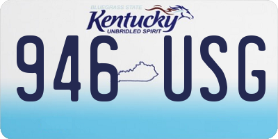 KY license plate 946USG