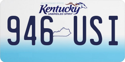 KY license plate 946USI