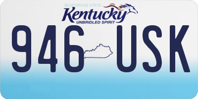 KY license plate 946USK