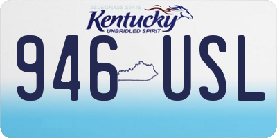 KY license plate 946USL