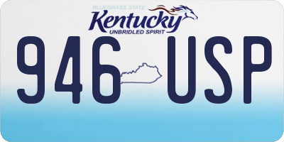 KY license plate 946USP
