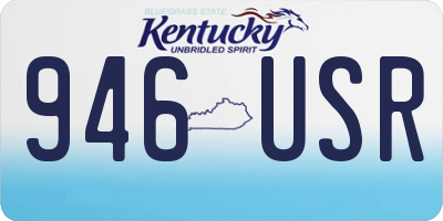 KY license plate 946USR