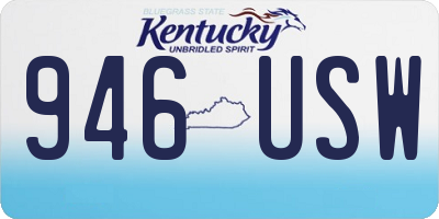 KY license plate 946USW
