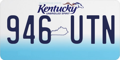 KY license plate 946UTN