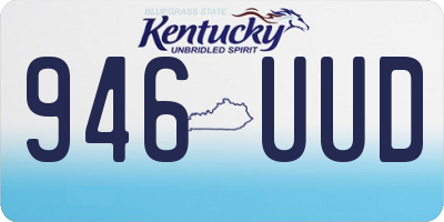 KY license plate 946UUD