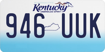 KY license plate 946UUK