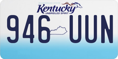 KY license plate 946UUN