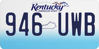 KY license plate 946UWB