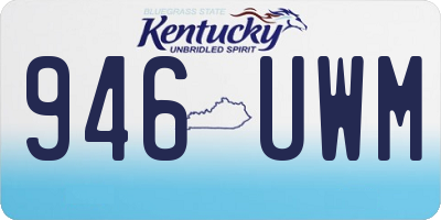 KY license plate 946UWM