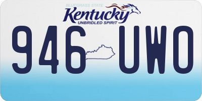 KY license plate 946UWO