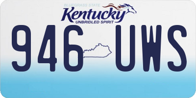 KY license plate 946UWS