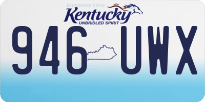 KY license plate 946UWX