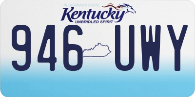KY license plate 946UWY