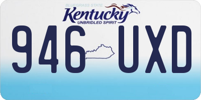 KY license plate 946UXD