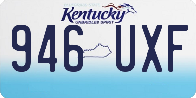 KY license plate 946UXF