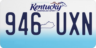 KY license plate 946UXN