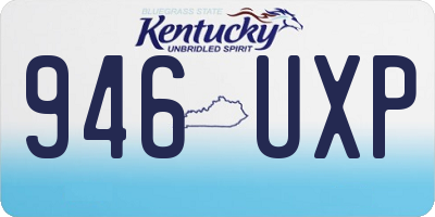 KY license plate 946UXP