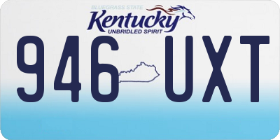 KY license plate 946UXT