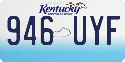 KY license plate 946UYF