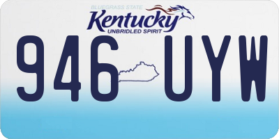 KY license plate 946UYW