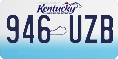 KY license plate 946UZB