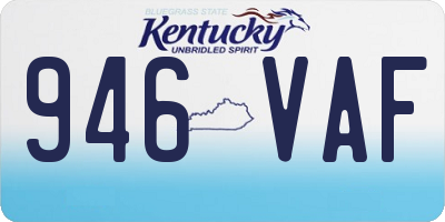 KY license plate 946VAF