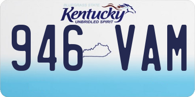 KY license plate 946VAM