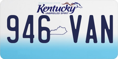KY license plate 946VAN