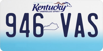 KY license plate 946VAS