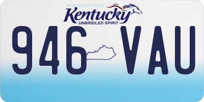 KY license plate 946VAU