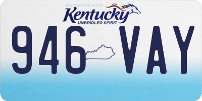 KY license plate 946VAY
