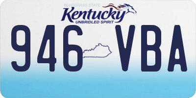 KY license plate 946VBA