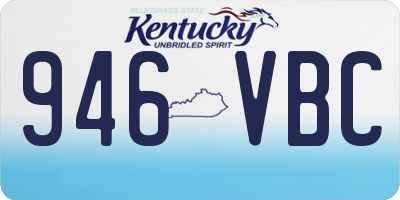 KY license plate 946VBC
