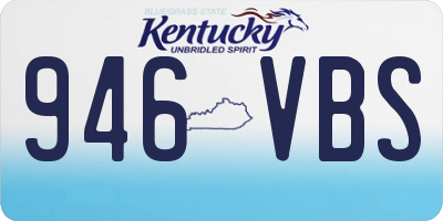 KY license plate 946VBS