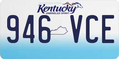KY license plate 946VCE