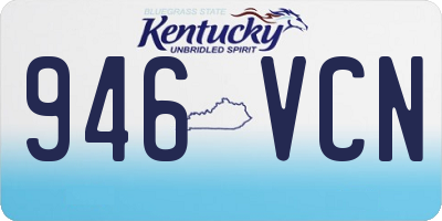 KY license plate 946VCN