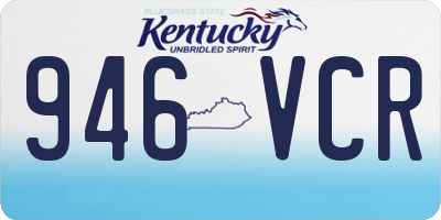 KY license plate 946VCR