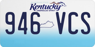 KY license plate 946VCS