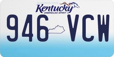 KY license plate 946VCW