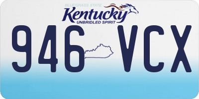 KY license plate 946VCX