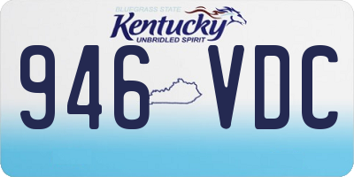 KY license plate 946VDC