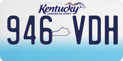 KY license plate 946VDH