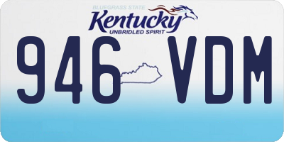 KY license plate 946VDM