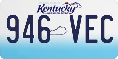 KY license plate 946VEC