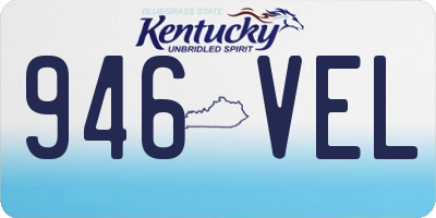 KY license plate 946VEL