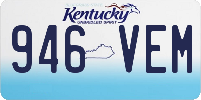 KY license plate 946VEM